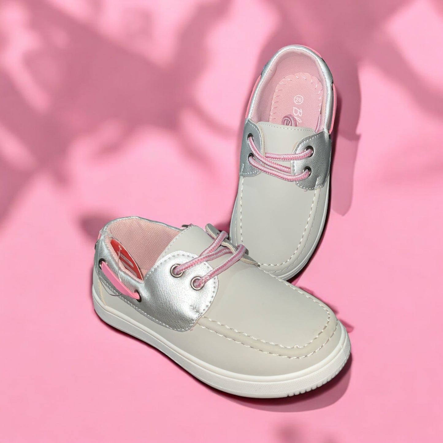 Zapato de Niña Gris con Rosado