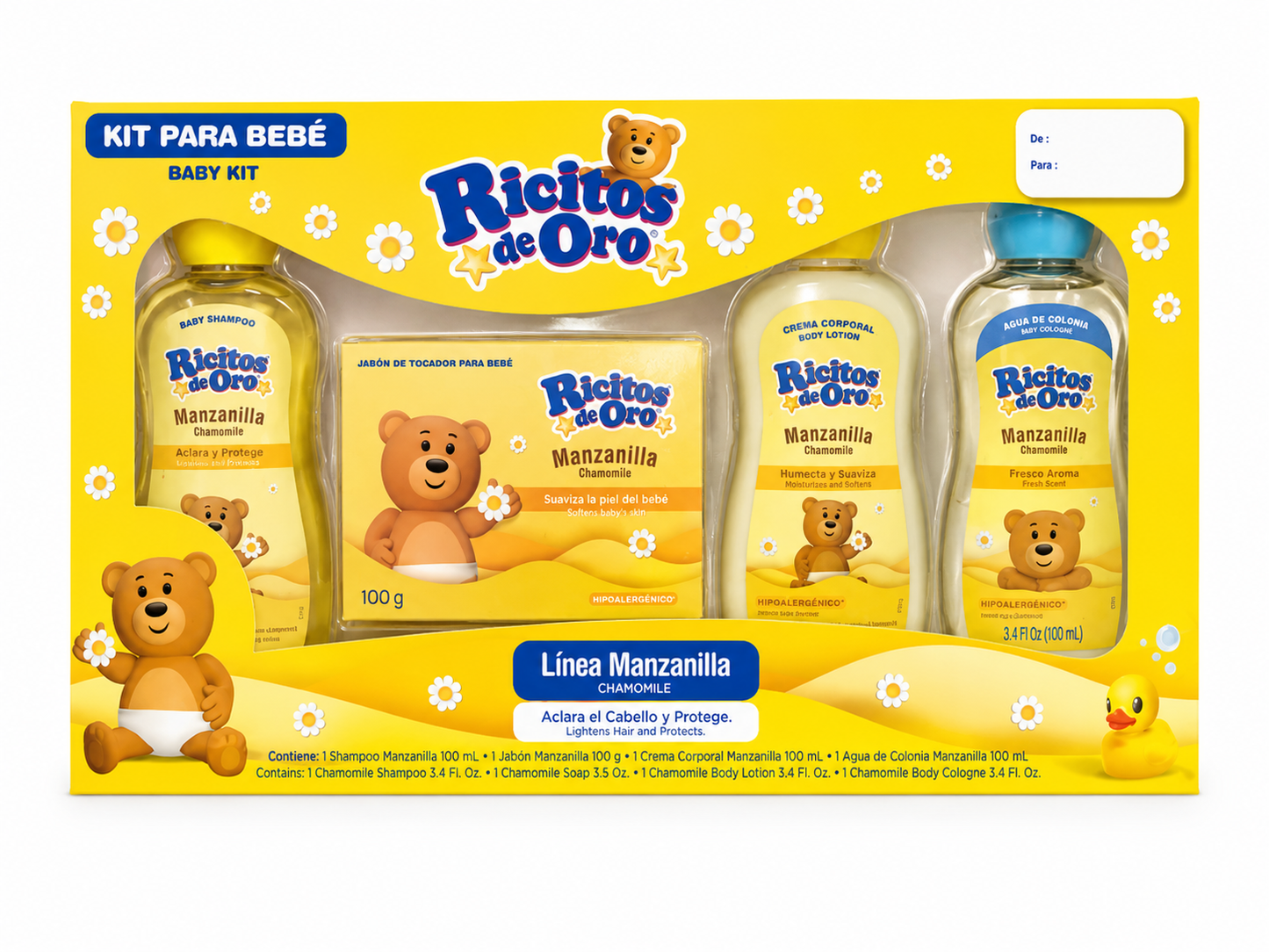 Kit de Bebé Ricitos de Oro Manzanilla
