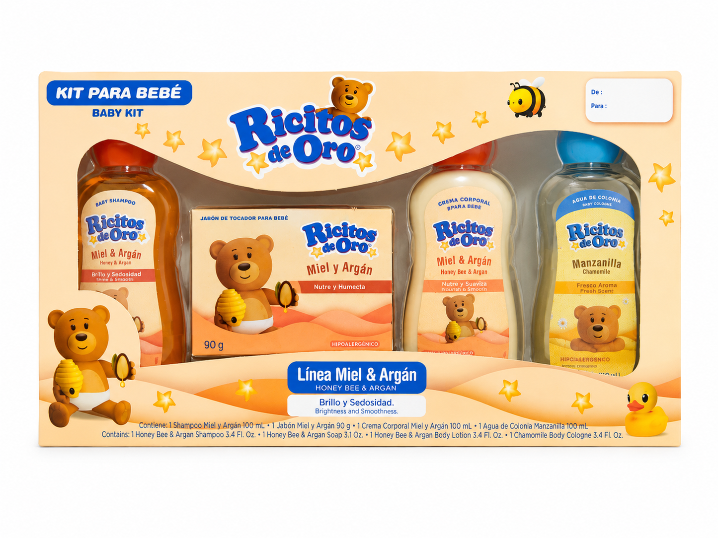 Kit de Bebé Ricitos de Oro Miel y Argan