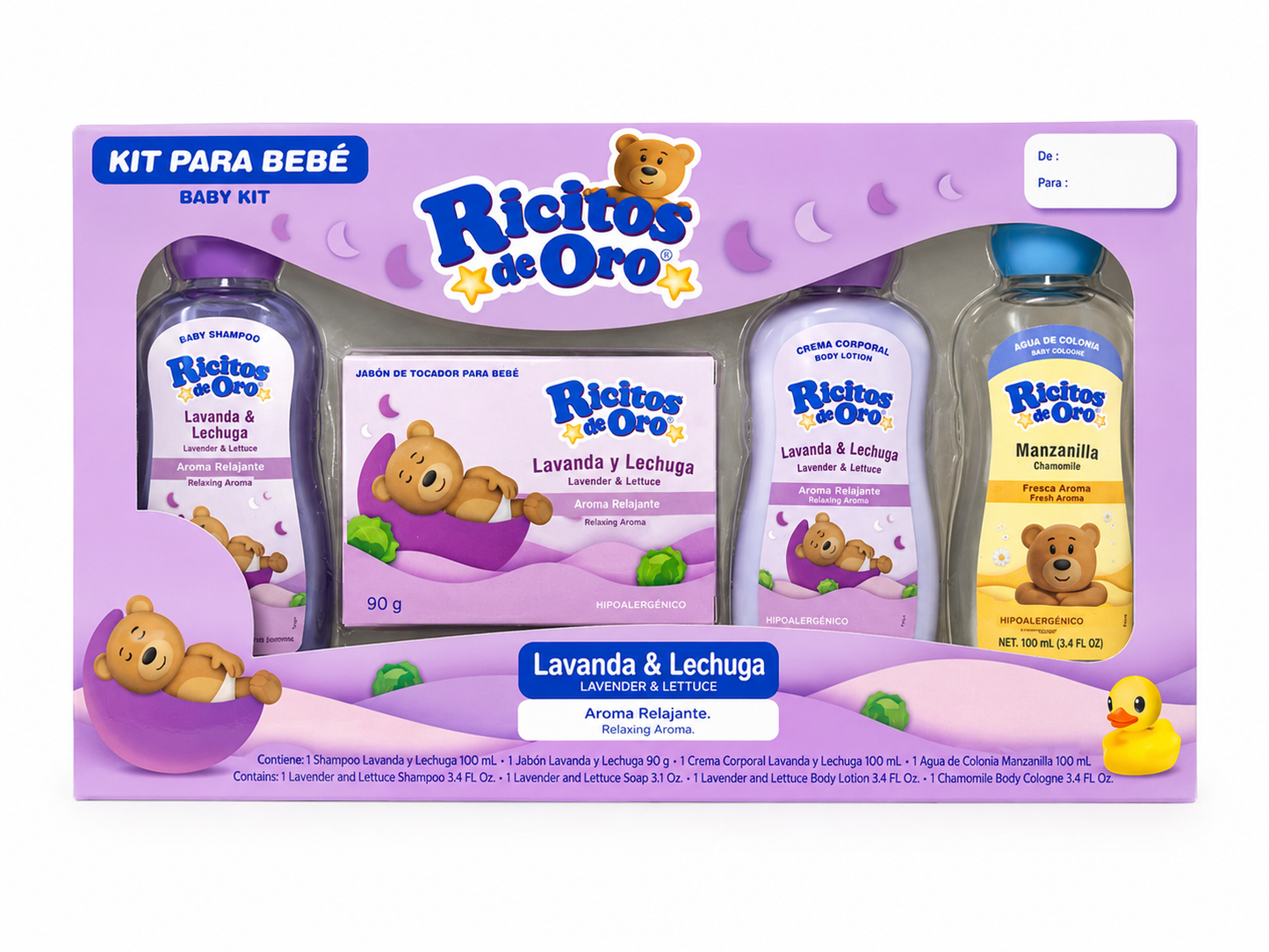 Kit de Bebé Ricitos de Oro Lavanda
