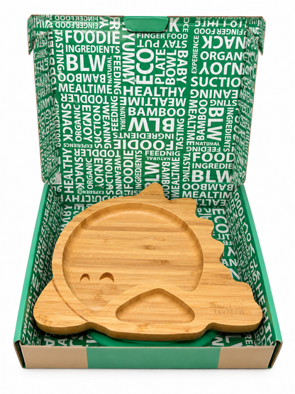 Plato de Bamboo Dinosaurio