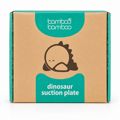 Plato de Bamboo Dinosaurio