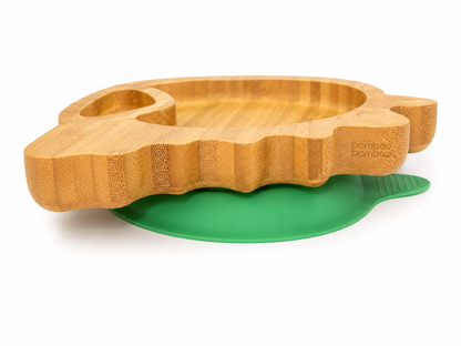 Plato de Bamboo Dinosaurio