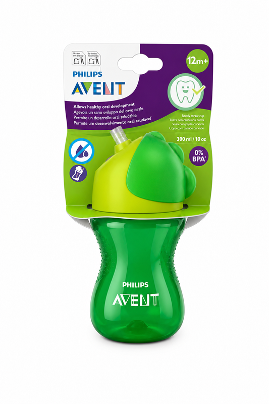 Beberito Philips Avent con Pajilla Curvada 10 oz – 12M+